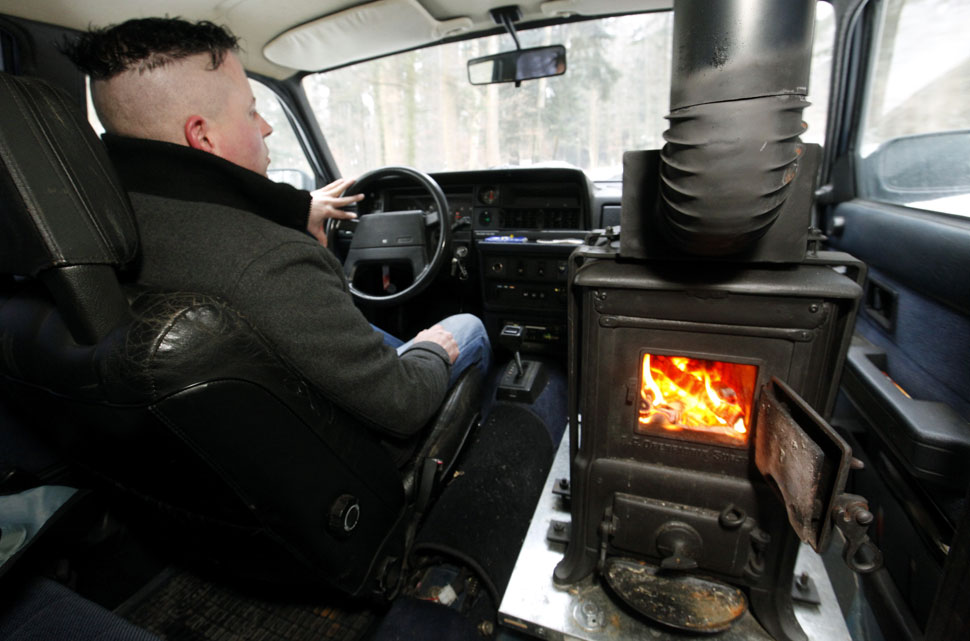 Video: A Wood Stove is a Unique Way to Heat a Volvo