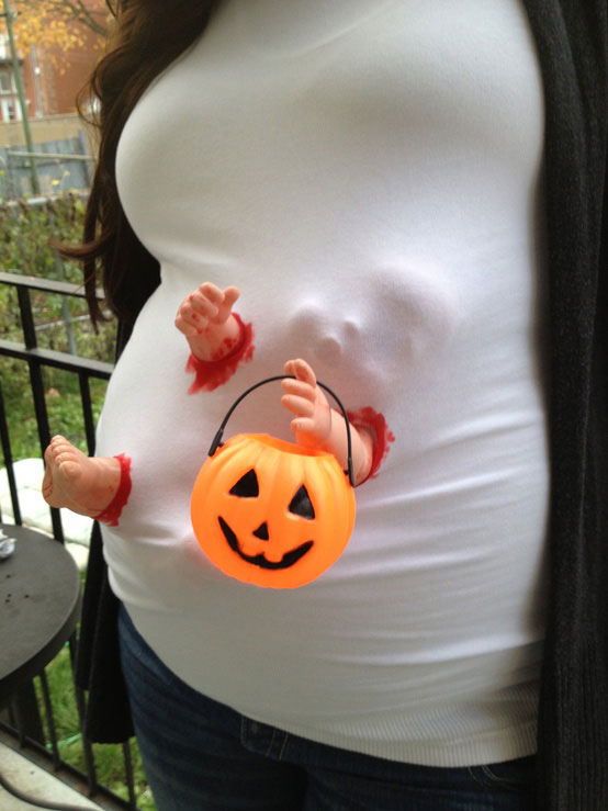 baby coming out halloween costume