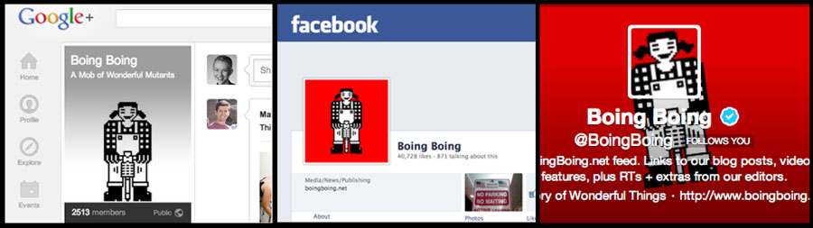 Boing Boing, on social media