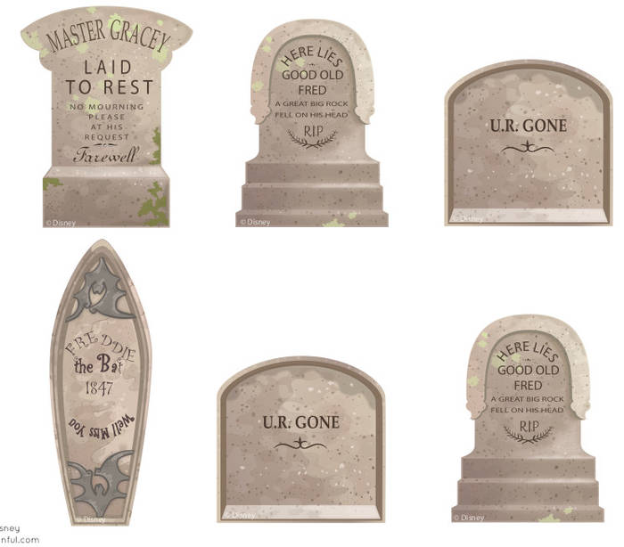 Printable Haunted Mansion tombstone templates Boing Boing