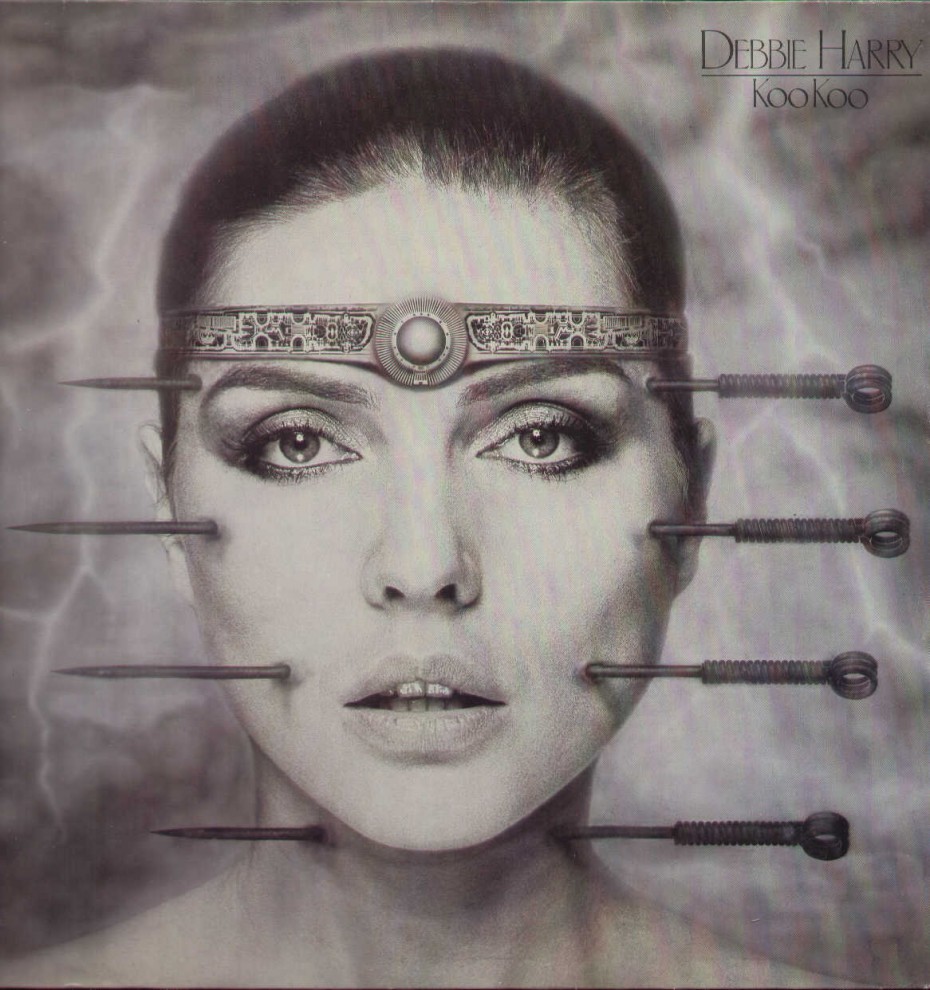 Debbie Harry's first solo album, ‘KooKoo’ (1981). Based on a photograph by Brian Aris. The London Underground refused to display posters promoting the album.