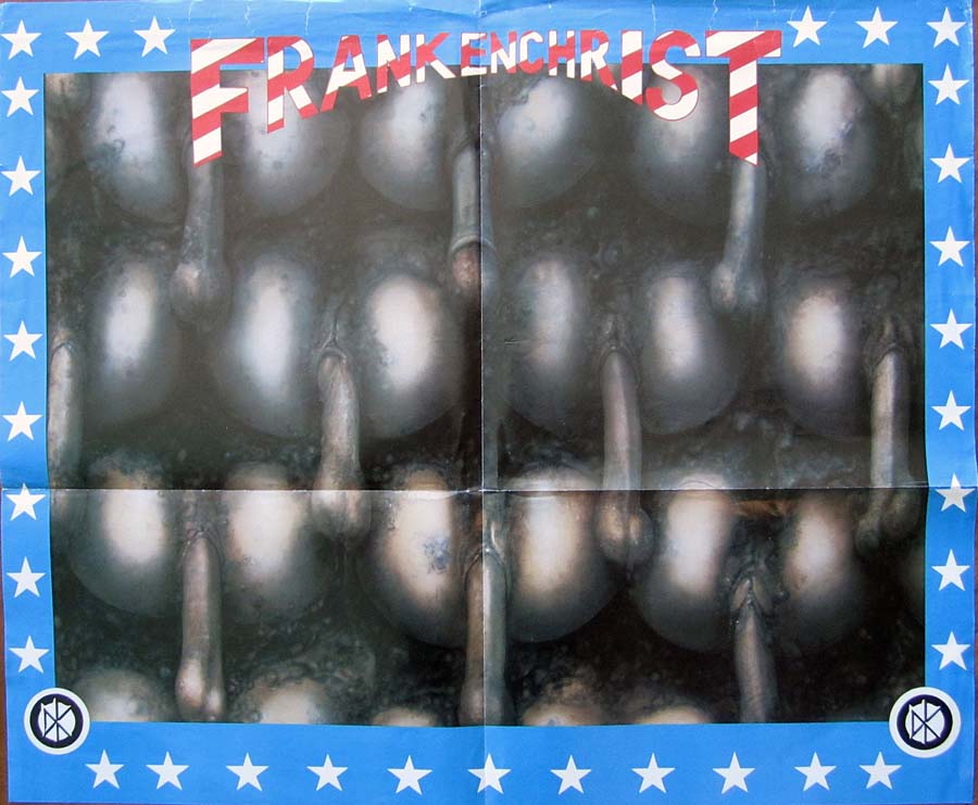 Giger's art for the Dead Kennedy's 'Frankenchrist,' for which lead singer Jello Biafra was sued for harming minors.