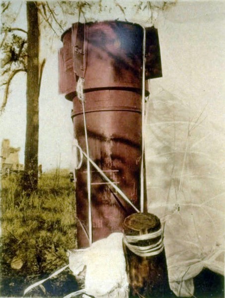 One of the two Mk39 thermonuclear weapons that landed when a B-52 bomber broke up over Goldsboro, North Carolina in February 1961. This was the weapon that came closest to detonation.