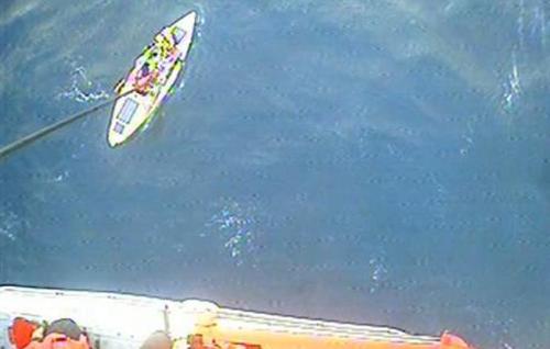 US Coast Guard rescue footage.