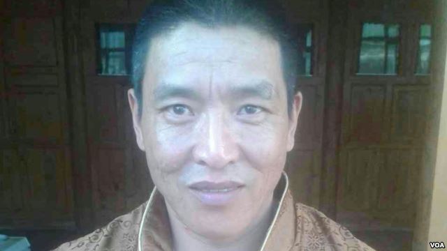 Dhondup Wangchen after his release from prison, Qinghai province, China, June 5, 2014.