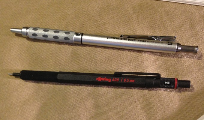 TWO SHOT Rotring and Pentel Graphgear