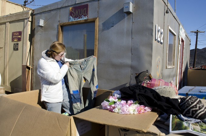 Dumpster diving in Antarctica. Photo: Peter Rejcek, Antarctic Sun.