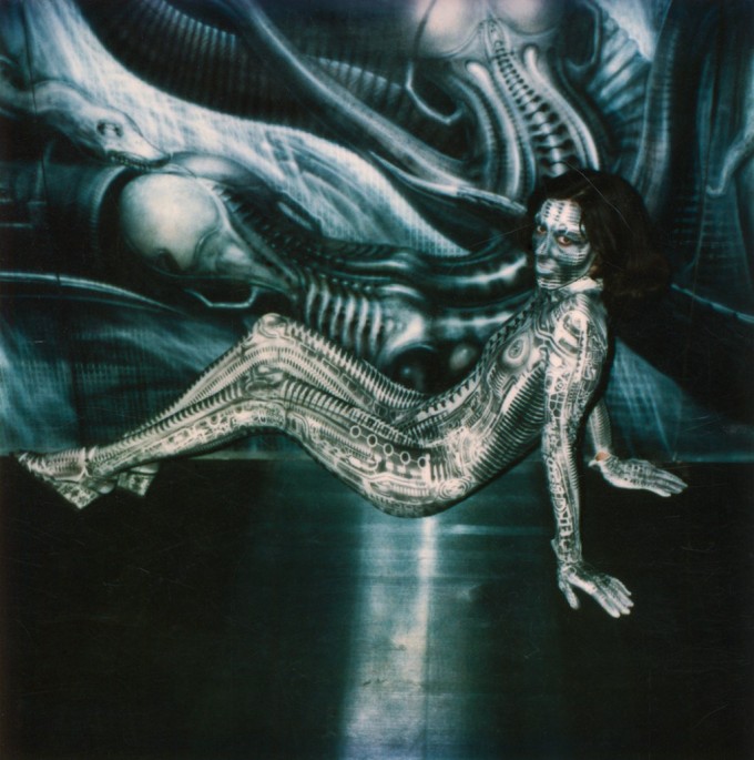 H.R. Giger, Bodysuit, 1981. Acrylic on fabric, in Debbie Harry's video Now I Know You Know, 1981
