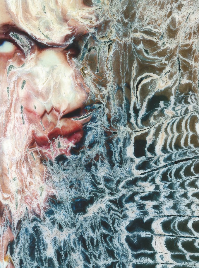 H.G. Giger, Self-portrait, c. 1986. Manipulated Polaroid
