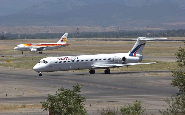 File photo: A Swiftair jet similiar to the one that missing today.