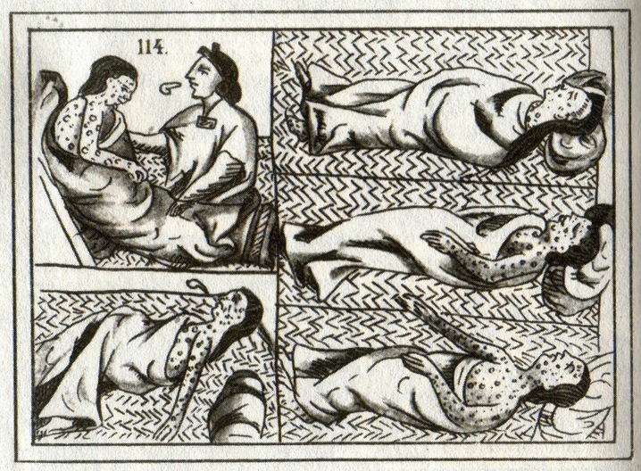 16th-c. Aztec drawing of smallpox victims.