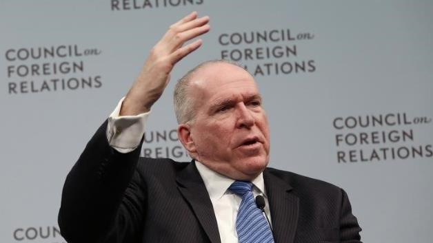 Central Intelligence Agency Director John Brennan speaks at a Council on Foreign Relations forum on the ''challenges and opportunities for the American intelligence Community and reflect on his first year as CIA director'' in Washington March 11, 2014. CREDIT: REUTERS/YURI GRIPAS