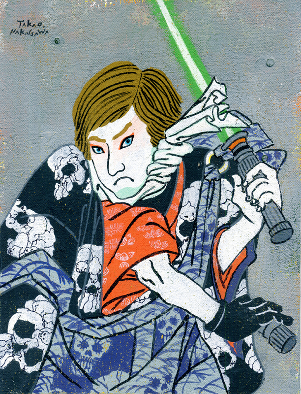 Takao Nakagawa Ukiyoe Character series 5, STAR WARS Luke Skywalker.