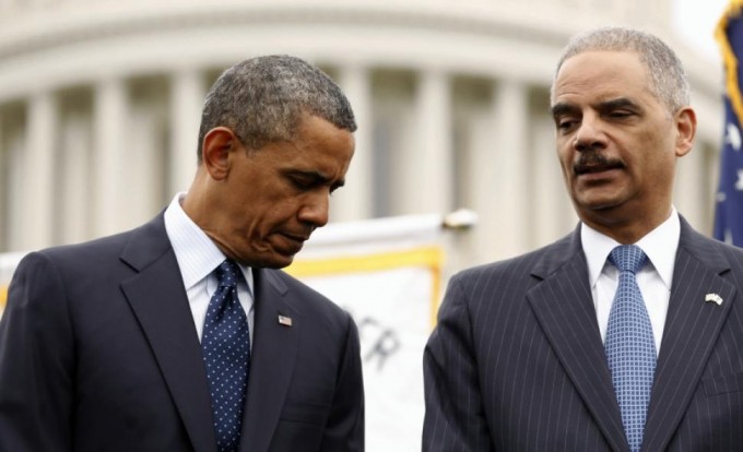 U.S. President Barack Obama and Attorney General Eric Holder have been vigorous in combating leaks. KEVIN LAMARQUE/REUTERS