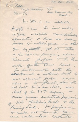 Letter from Mark Twain to a snake oil peddler: 