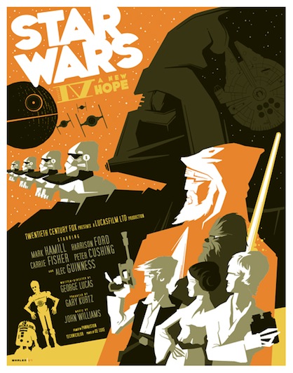 versterking vezel Productiviteit Star Wars posters by Tom Whalen | Boing Boing