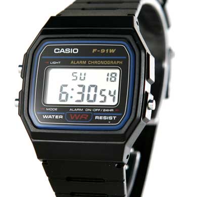 Reloj Casio Digital Unisex F-91W-1D — La Relojería.cl