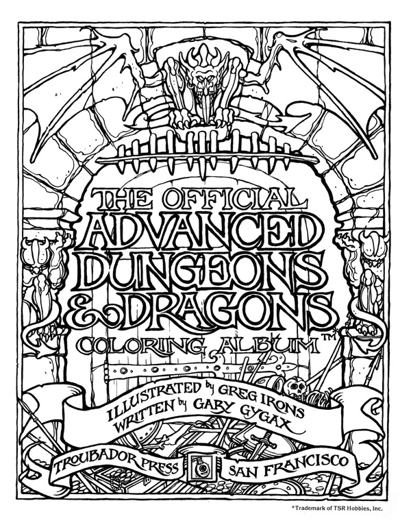 AD&D Coloring Book – Only $1000
