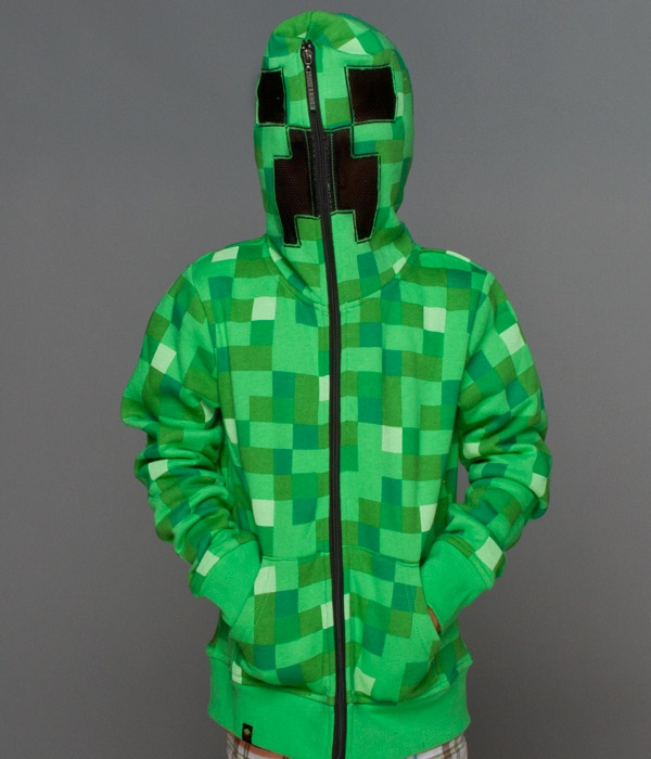 Minecraft Creeper hoodie for kids Boing Boing