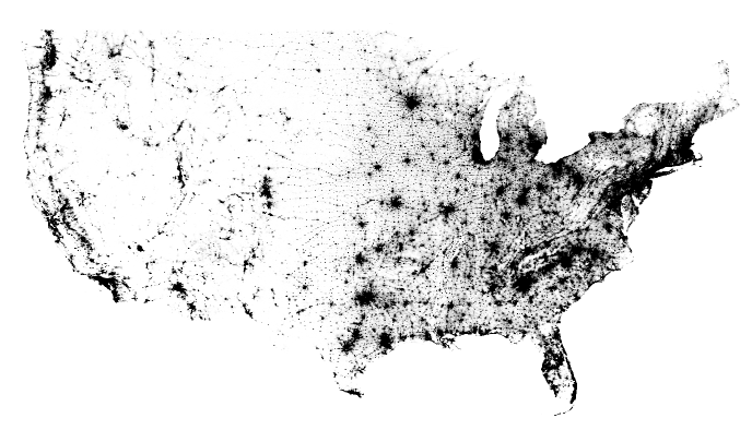 Census Dotmap: a dot for every person in the United States - Boing Boing