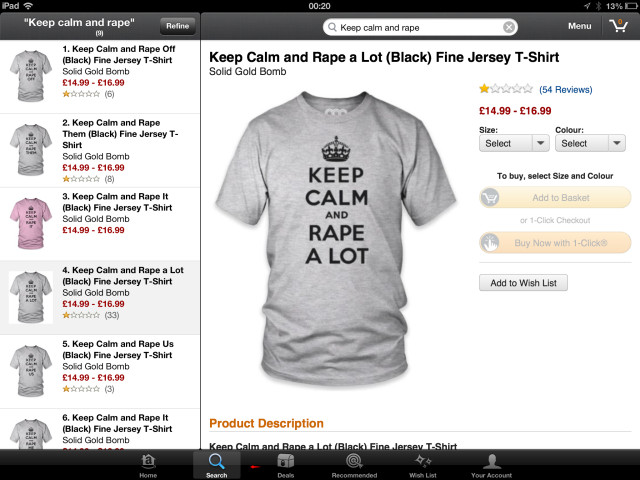 How an algorithm came up with Amazon's KEEP CALM AND RAPE A LOT t-shirt ...