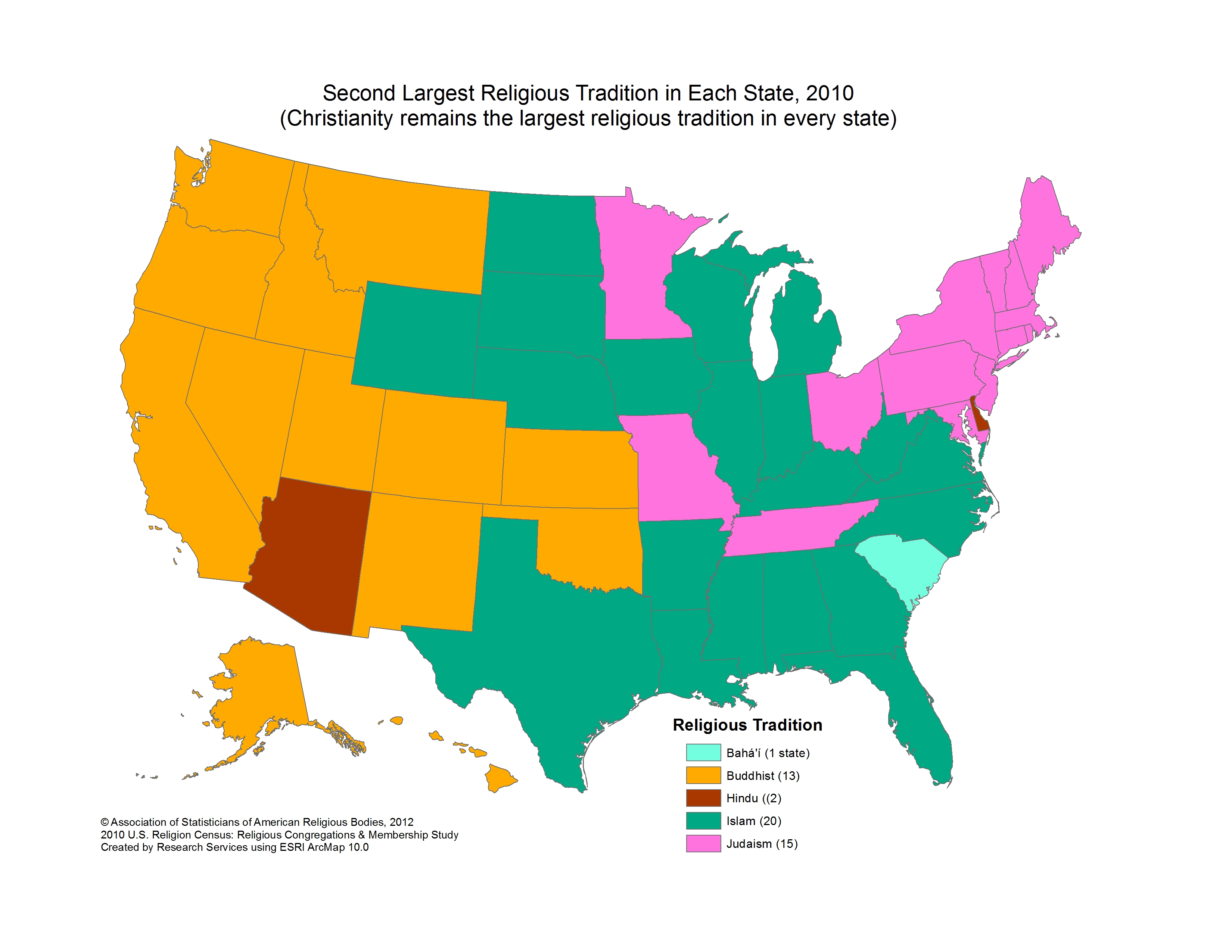 Christianity Is The Top Religion In The US. What's The Second-top, In ...