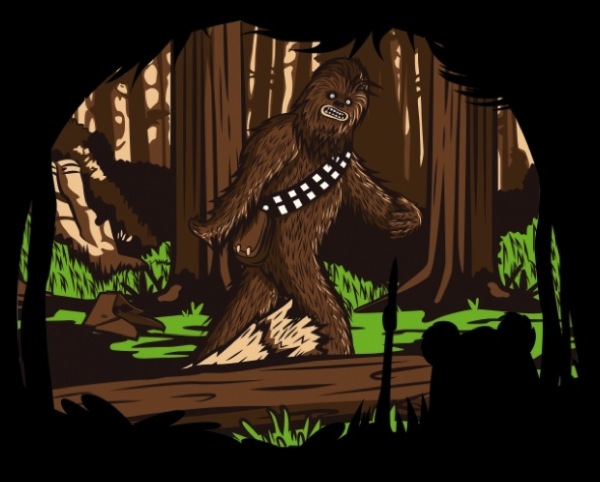 chewbacca bigfoot t shirt