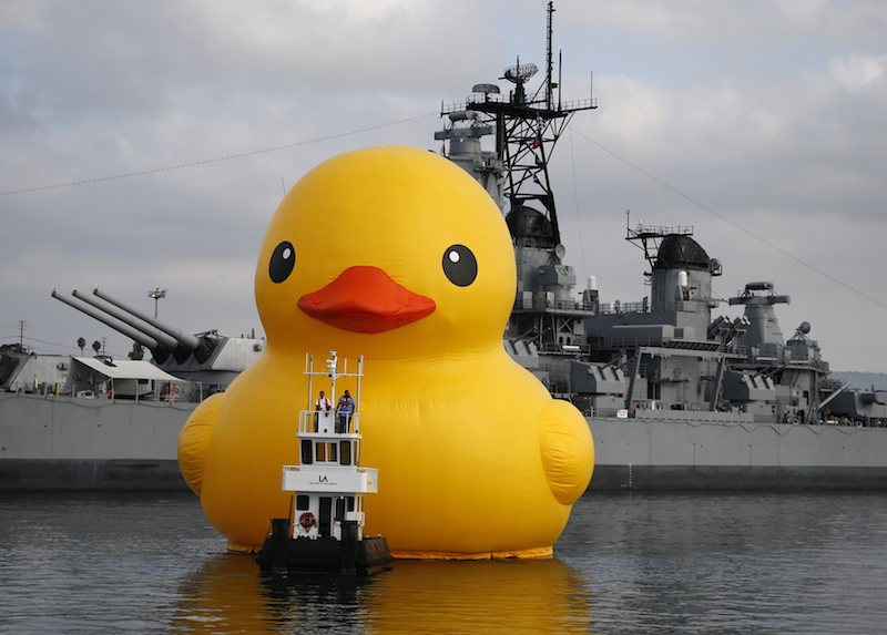 big rubber duck float