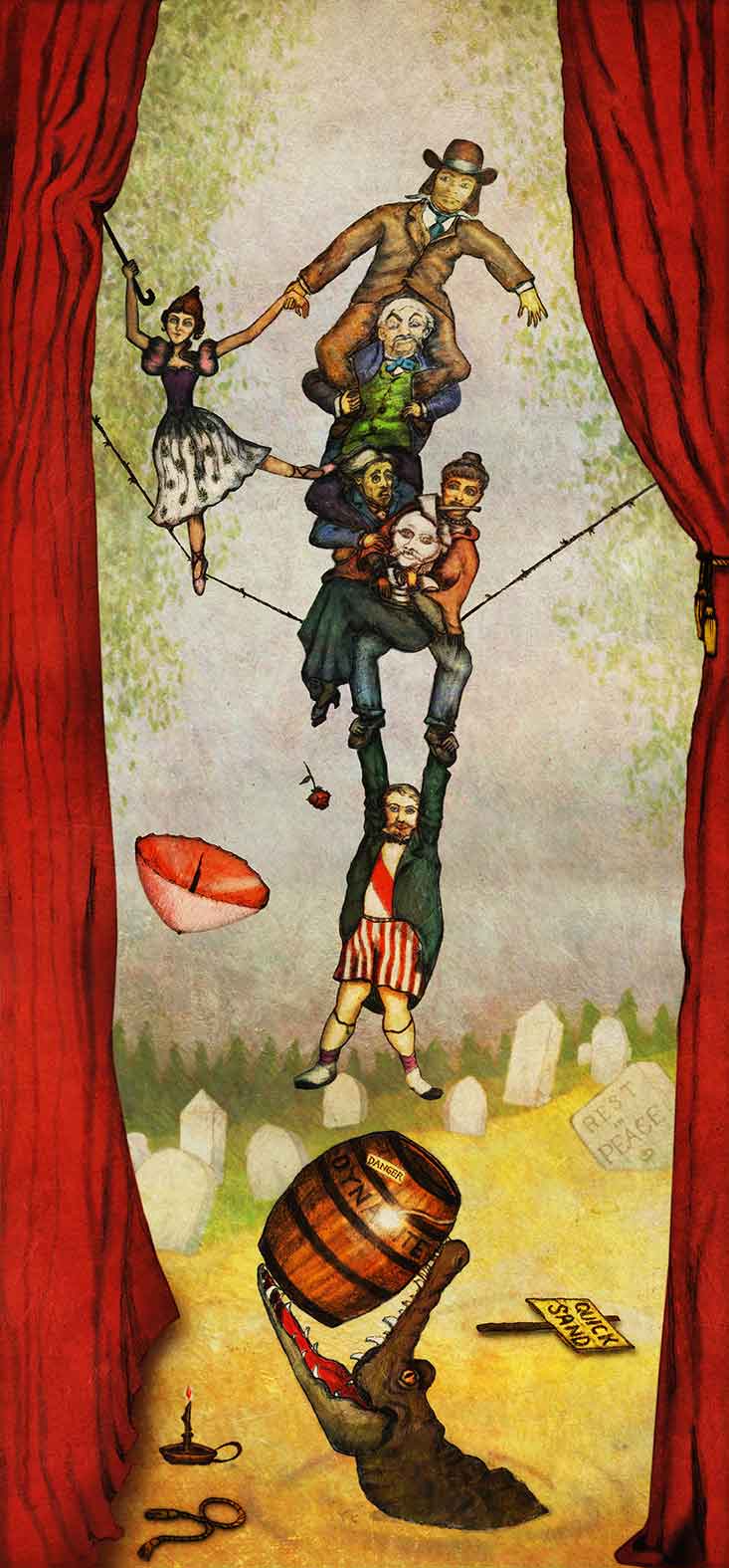 Print combines all the Haunted Mansion stretch-room gags - Boing Boing, image size:733x1575