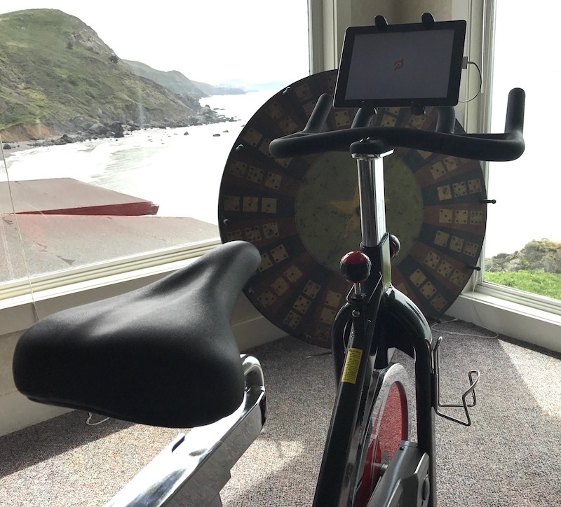 spin bike with peloton app