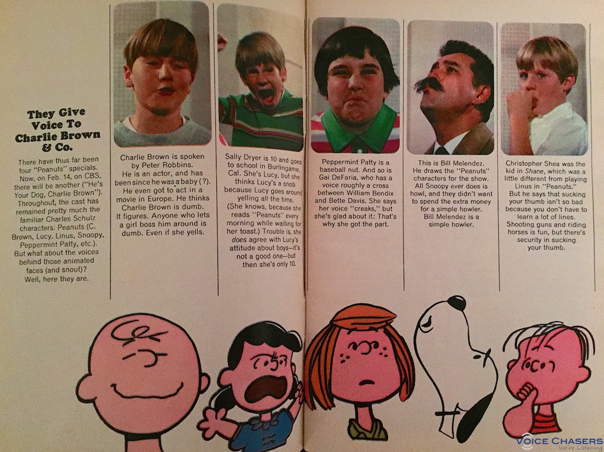 The Voice Actors Behind The Peanuts Gang (1968) | Boing Boing