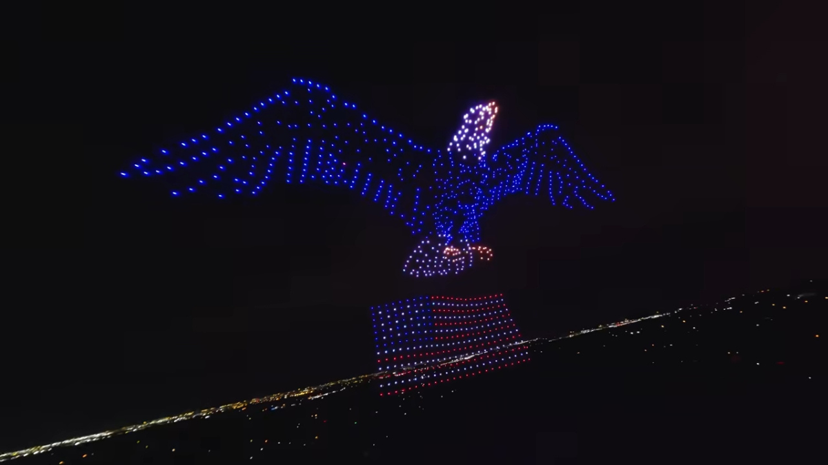 Patriotic AF Fourth of July drone show scores world record Boing Boing