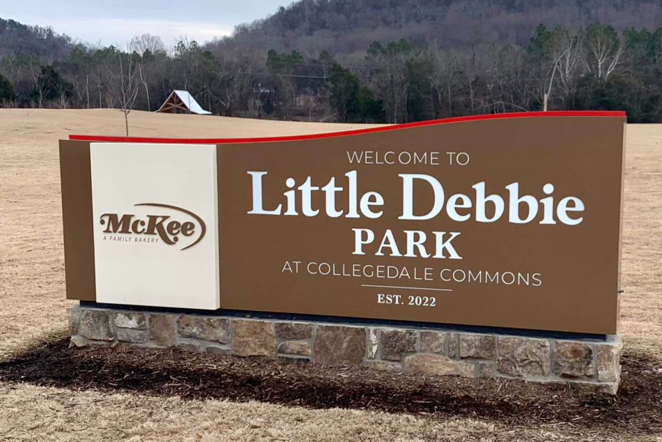 You can climb on giant Little Debbie snack sculptures at this park in Tennessee