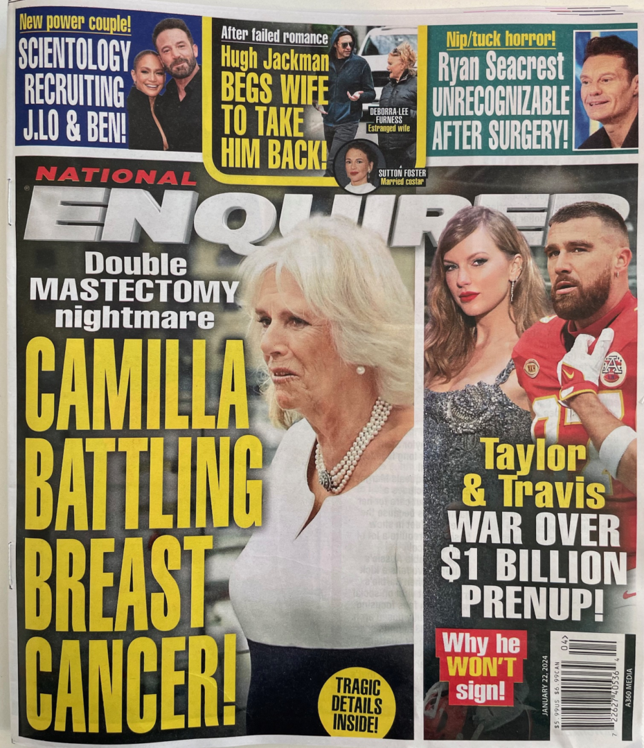 Taylor Swift's prenup battle and King Charles' facelift, in this week's dubious tabloids