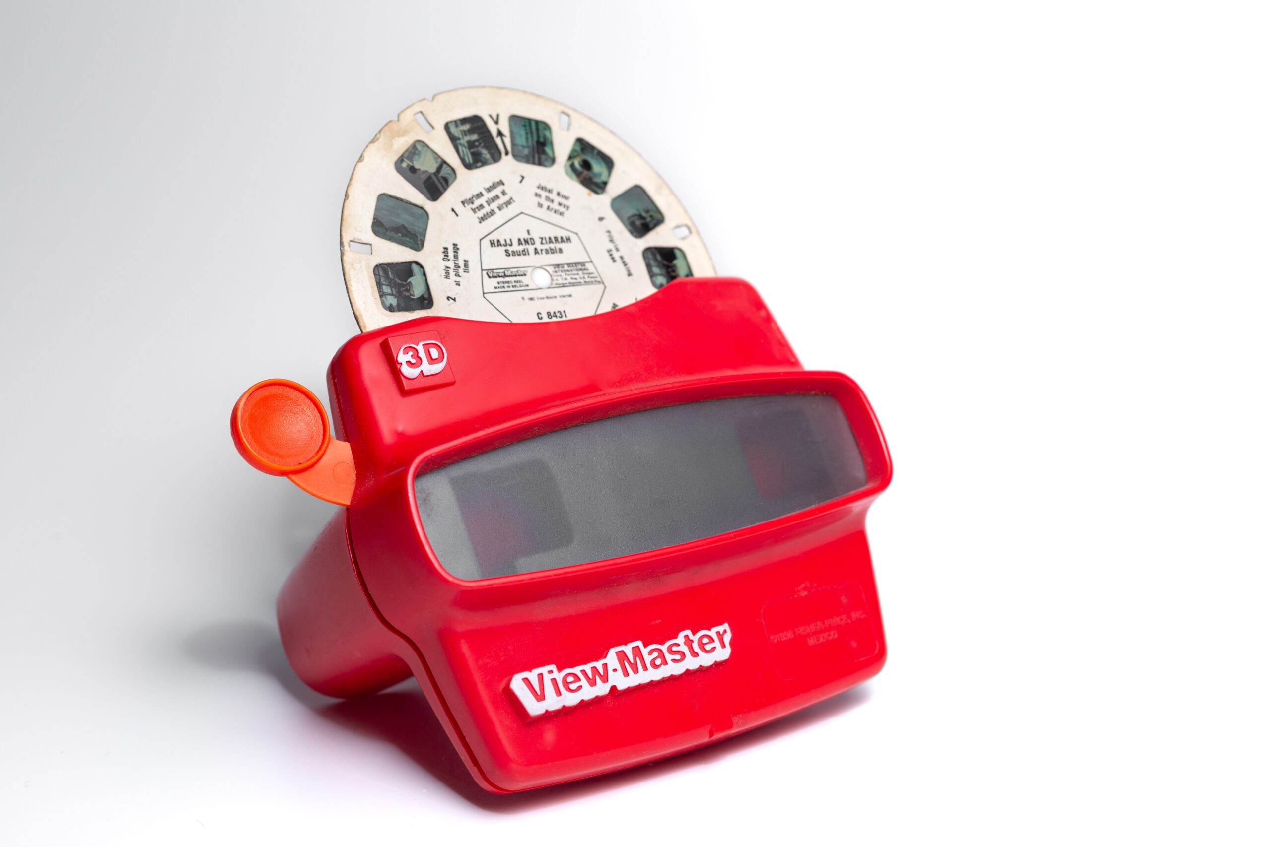 2 Vintage Red Viewmaster 3D View-Master Viewer Toy(s)