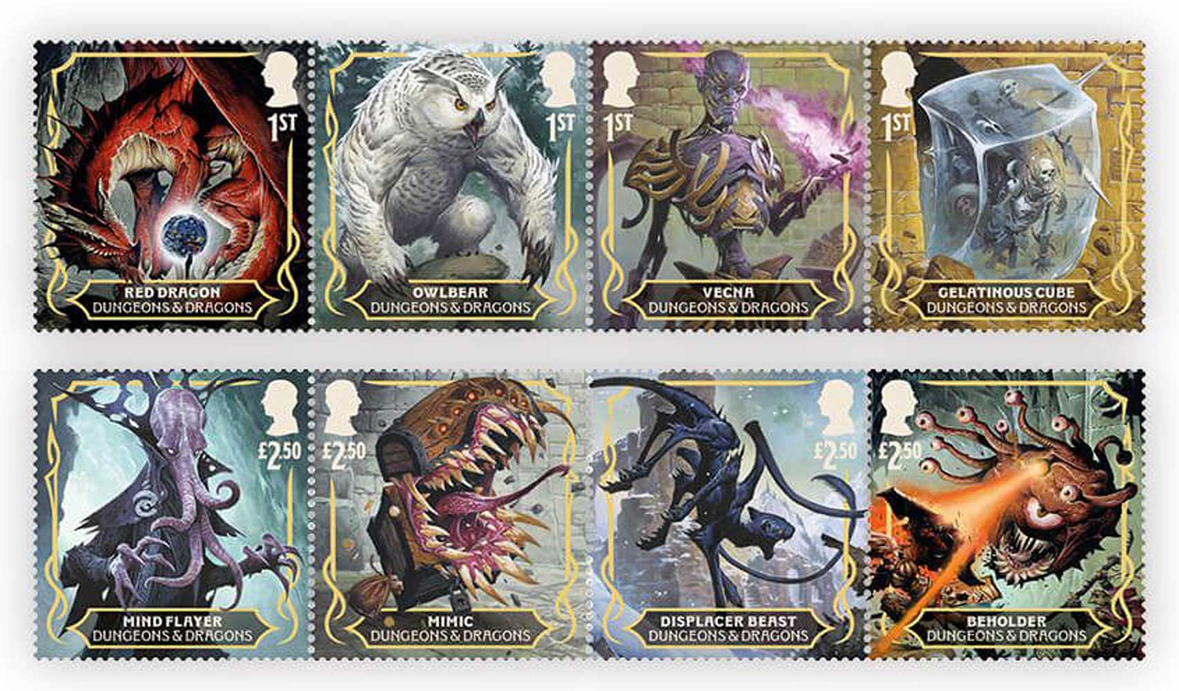 Royal Mail celebrates 50 years of D&D with monster stamps Boing Boing