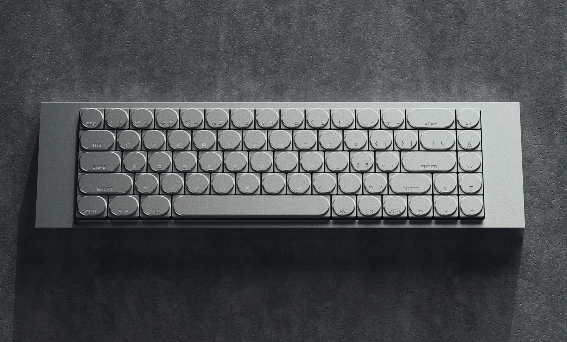 Cleaver mechanical keyboard machined from aluminum block