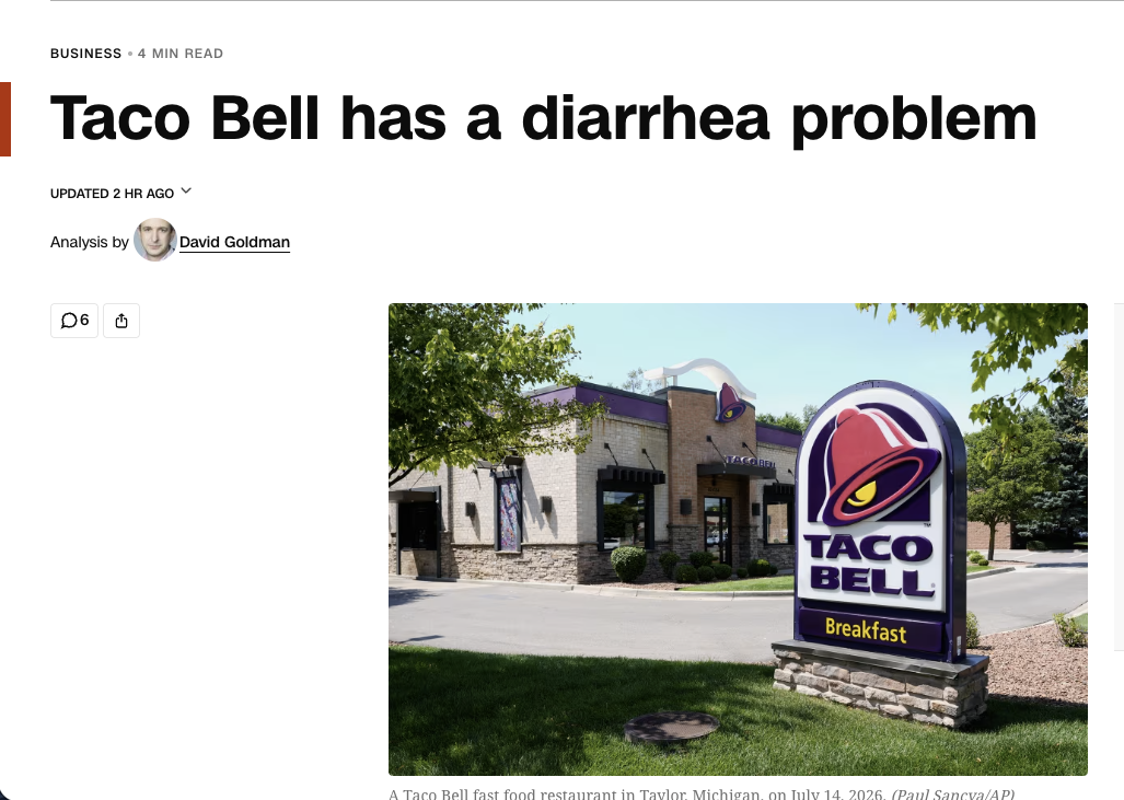 CNN writes the Taco Bell diarrhea headline America needed - Boing Boing
